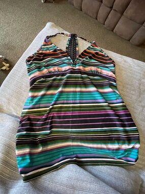 A Pea in the Pod Maternity Tankini Swim Top Only Size Large
